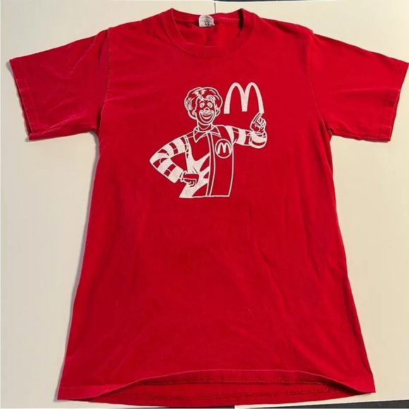 Vintage McDonalds Shirt Restaurant Tshirt Adult Sz Small Ronald McDonald Retro - Picture 1 of 5